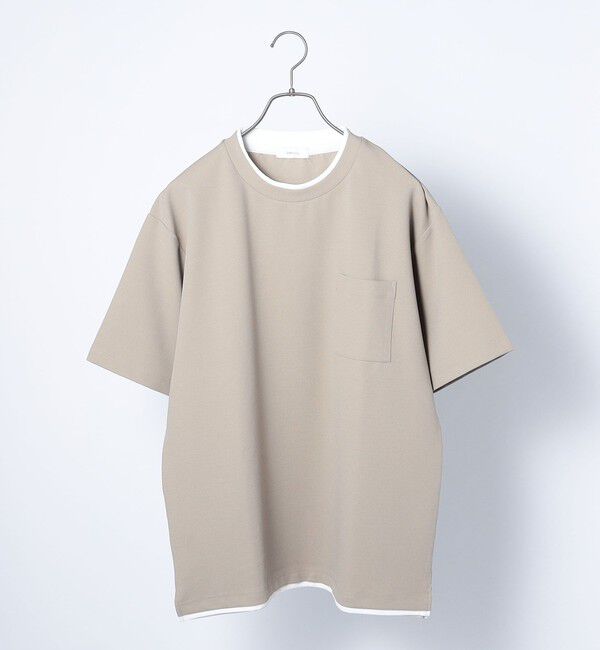 SHIPS any「SHIPS any: 〈吸水・速乾・ストレッチ〉 フェイク レイヤード Tシャツ 24SS◇」|Tシャツ・カットソー|