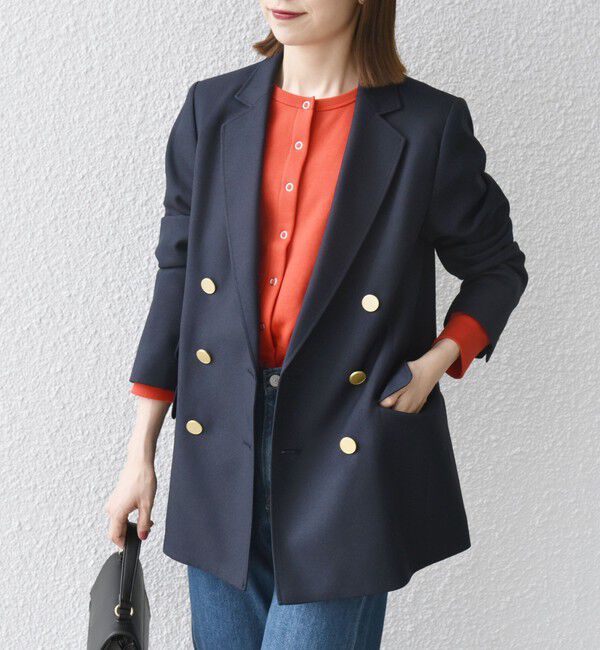 SHIPS any「SHIPS any:〈洗濯機可能〉アイビー ブレザー ダブル ジャケット」|テーラードジャケット|