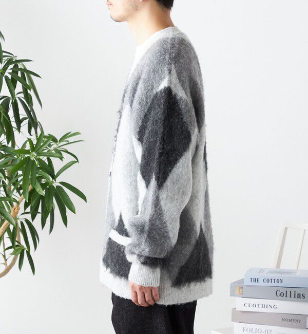 SHIPS any「SHIPS any: シャギー パターン ユニセックス ニット カーディガン 23AW◇」|カーディガン|