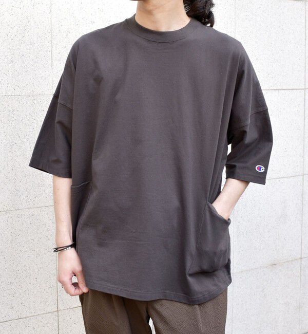 SHIPS any「【SHIPS any別注】Champion: ドルマン キャンプポケット Tシャツ 25SS◇」|Tシャツ・カットソー|