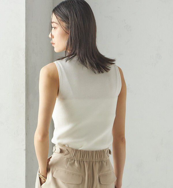 SHIPS for women「〈手洗い可能〉ラメ ノースリーブ ニット」|ニット・セーター|