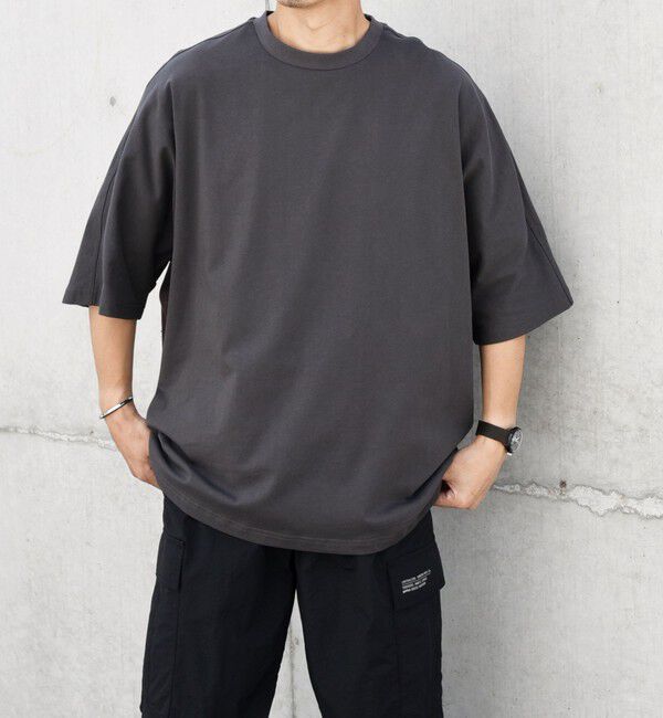 SHIPS any「SHIPS any: バックサイド / スリーブ プリーツ スケアスリーブ ワイド Tシャツ◇」|Tシャツ・カットソー|