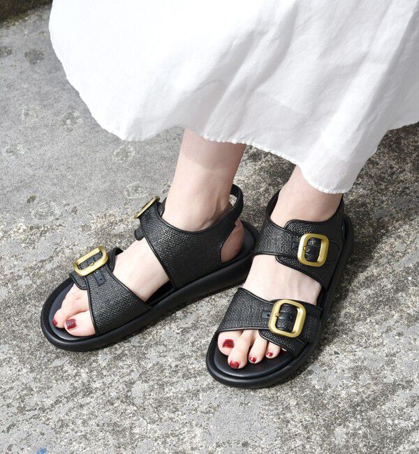 SHIPS any「《一部追加予約》【SHIPS any別注】eblouna: バックルベルト サンダル」|サンダル|