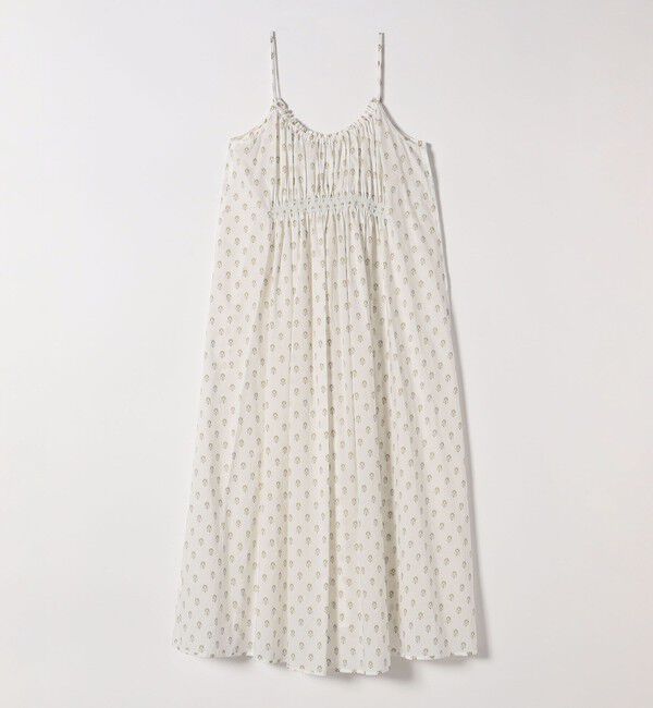 SHIPS any「SHIPS any:〈洗濯機可能〉グリッター プリント ギャザー キャミ ワンピース」|ワンピース|