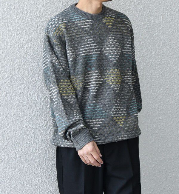 SHIPS any「SHIPS any: 〈手洗い可能〉ジオメトリック ジャガード クルーネック ルーズ ニット◇」|その他|