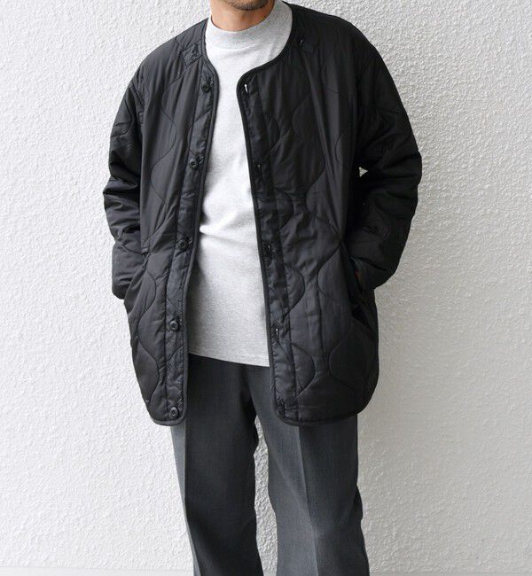 SHIPS any「【SHIPS any別注】GOLDEN MILLS: 3WAY キルトライナー レイヤード ショート モッズ ブルゾン◇」|ブルゾン・スタジャン|