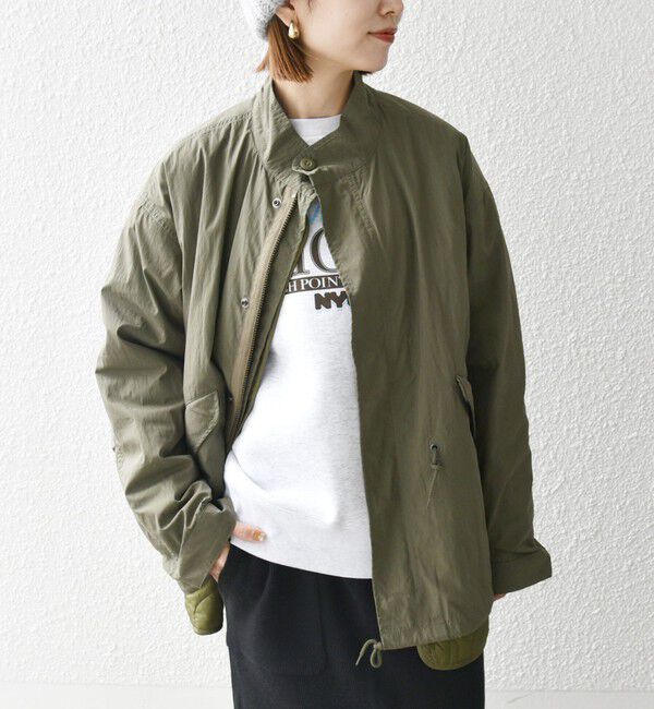 SHIPS any「【SHIPS any別注】GOLDEN MILLS: 3WAY キルトライナー レイヤード ショート モッズ ブルゾン◇」|ブルゾン・スタジャン|