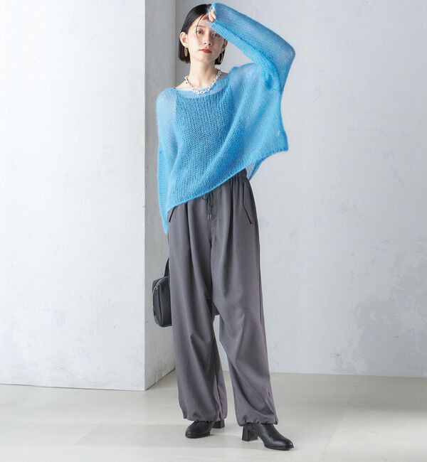 SHIPS for women「〈手洗い可能〉メランジ ツイル ドロスト パンツ」|その他|