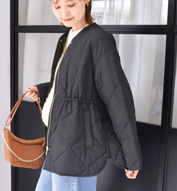 SHIPS for women「〈手洗い可能〉キルティング サイドジップ ブルゾン」|ブルゾン・スタジャン|