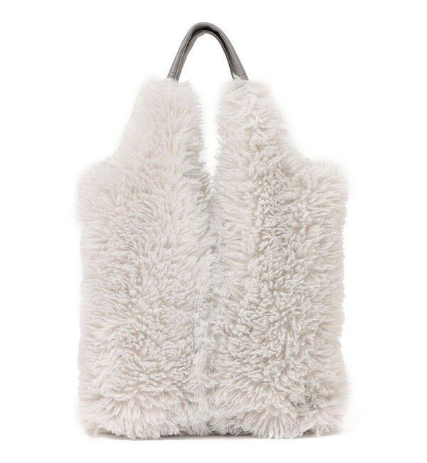 SHIPS any「SHIPS any: フェイクファー スクエア トート バッグ」|トートバッグ|