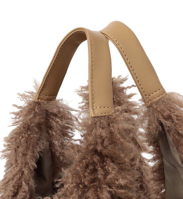 SHIPS any「SHIPS any: フェイクファー スクエア トート バッグ」|トートバッグ|