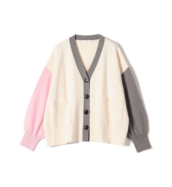 SHIPS for women「【WEB限定】〈手洗い可能〉配色 ポケット カーディガン」|カーディガン|