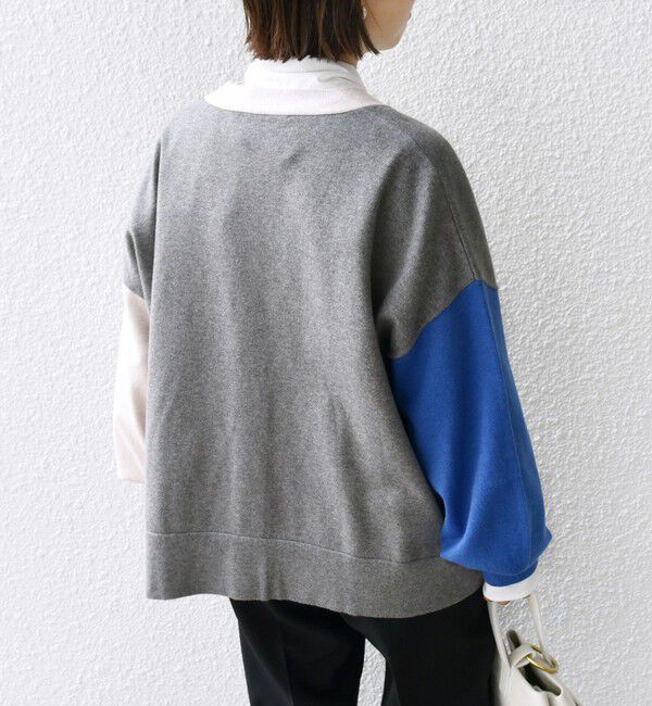 SHIPS for women「【WEB限定】〈手洗い可能〉配色 ポケット カーディガン」|カーディガン|