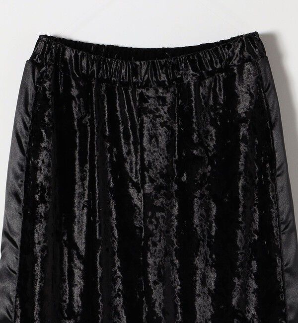 SHIPS any「SHIPS any:〈手洗い可能〉クラッシュ ベロア サイドライン ワイド イージー パンツ」|その他|