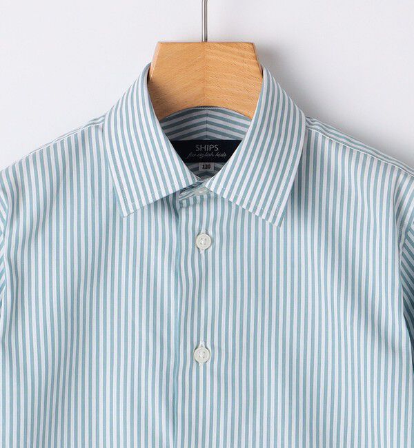 SHIPS KIDS「SHIPS KIDS:100～130cm / ストライプ レギュラーカラー シャツ」|シャツ・ブラウス|