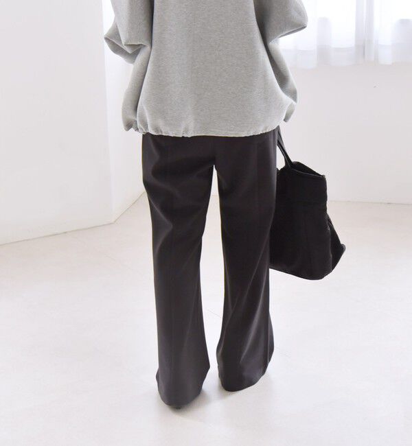 quaranciel「quaranciel:〈手洗い可能〉ウォーム ジャージー セミフレア イージー パンツ」|その他|