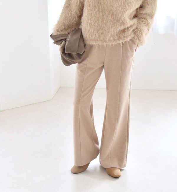 quaranciel「quaranciel:〈手洗い可能〉ウォーム ジャージー セミフレア イージー パンツ」|その他|