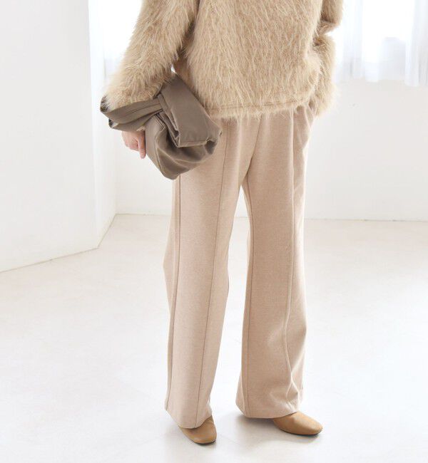 quaranciel「quaranciel:〈手洗い可能〉ウォーム ジャージー セミフレア イージー パンツ」|その他|
