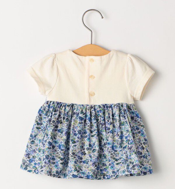 SHIPS KIDS「SHIPS KIDS:70～80cm / フラワー 半袖 セット ロンパース」|ロンパース|