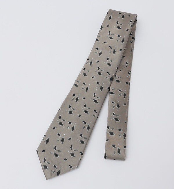 SHIPS Colors 「SHIPS Colors:シルク ジオメトリック ネクタイ」|ネクタイ・蝶ネクタイ|オリーブ