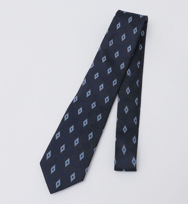 SHIPS Colors 「SHIPS Colors:シルク ジオメトリック ネクタイ」|ネクタイ・蝶ネクタイ|サックスブルー