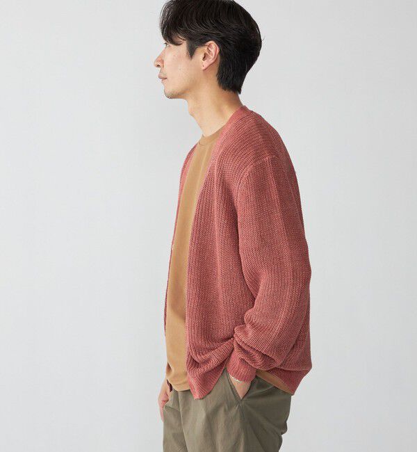 SHIPS「SHIPS: サンフェード リネン Vネック カーディガン」|カーディガン|