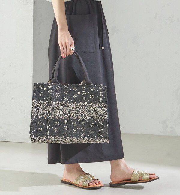 SHIPS for women「【SHIPS別注】BINDU:ジャカード バンダナ 横型 トート バッグ」|トートバッグ|
