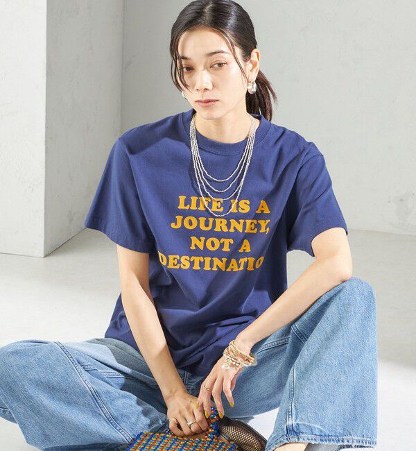 SHIPS for women「【SHIPS別注】Odub:〈手洗い可能〉プリント TEE」|Tシャツ・カットソー|