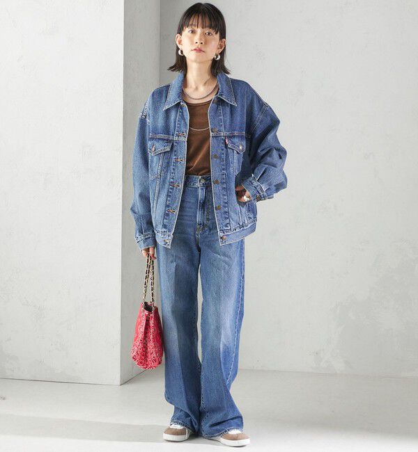 SHIPS for women「Levi&rsquo;s:RIBCAGE WIDE LEG」|デニム|