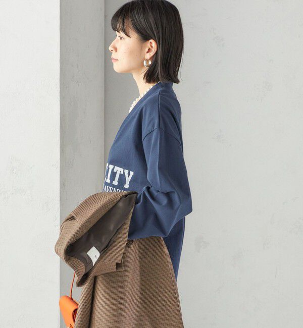 SHIPS for women「【SHIPS別注】Odub:Vネック ロゴ カーディガン」|カーディガン|