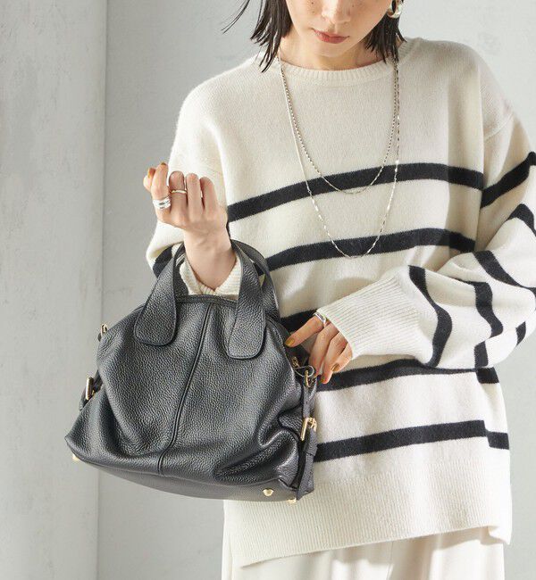 SHIPS for women「AULENTTI:ボストン バッグ」|ボストンバッグ|ブラック