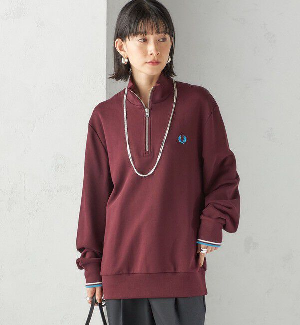 SHIPS for women「FRED PERRY: M3574 HALF ZIP SHIRT」|スウェット・ジャージ|