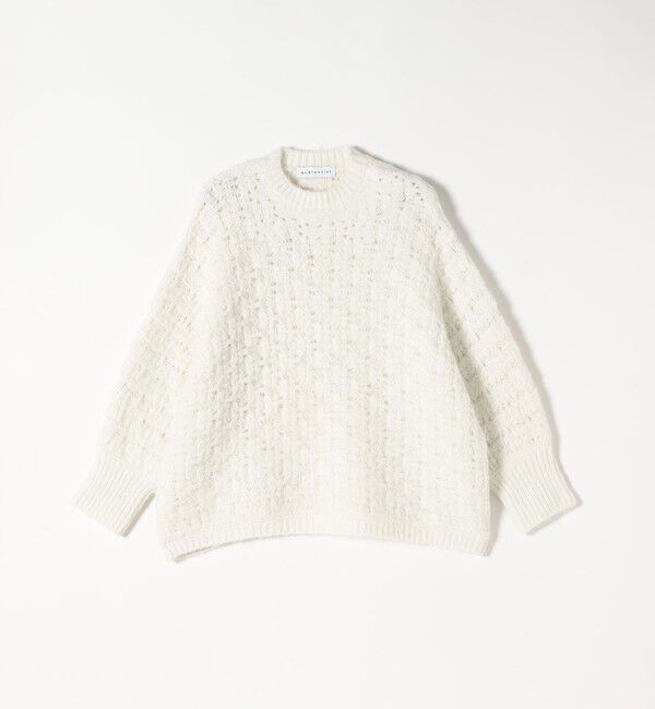 quaranciel「quaranciel:〈手洗い可能〉透かし編み クルーネック ドルマン ルーズ ニット プルオーバー」|ニット・セーター|