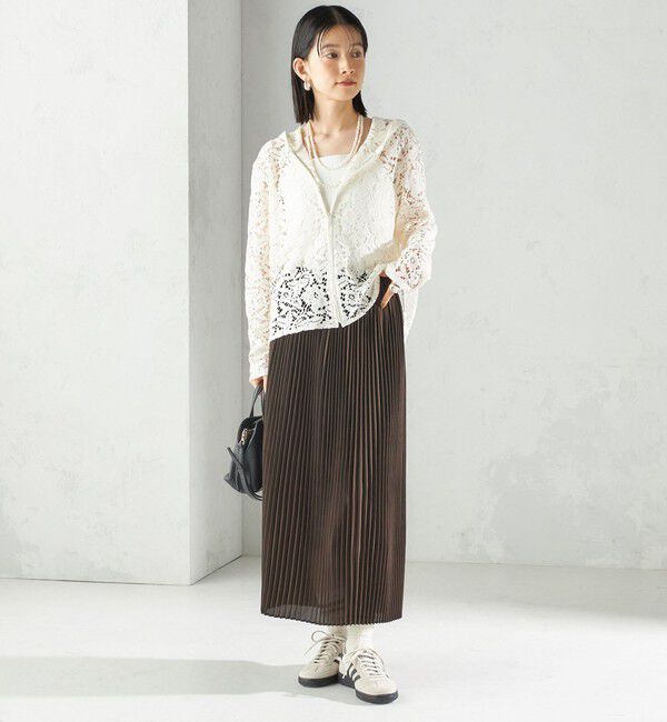 SHIPS for women「〈手洗い可能〉レース ジップアップ パーカ」|パーカー|