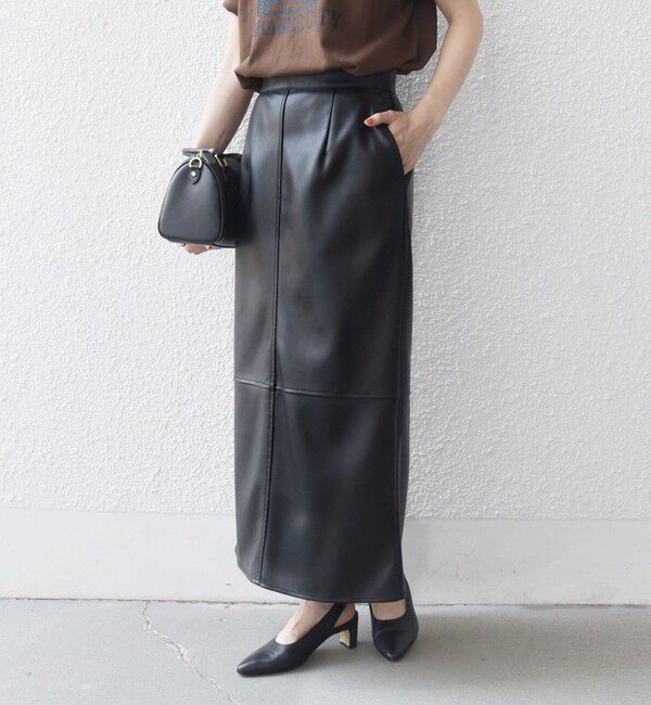 SHIPS any「SHIPS any: クロス ステッチ Iライン スカート」|タイト|