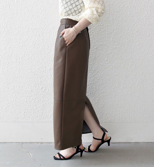 SHIPS any「SHIPS any: クロス ステッチ Iライン スカート」|タイト|