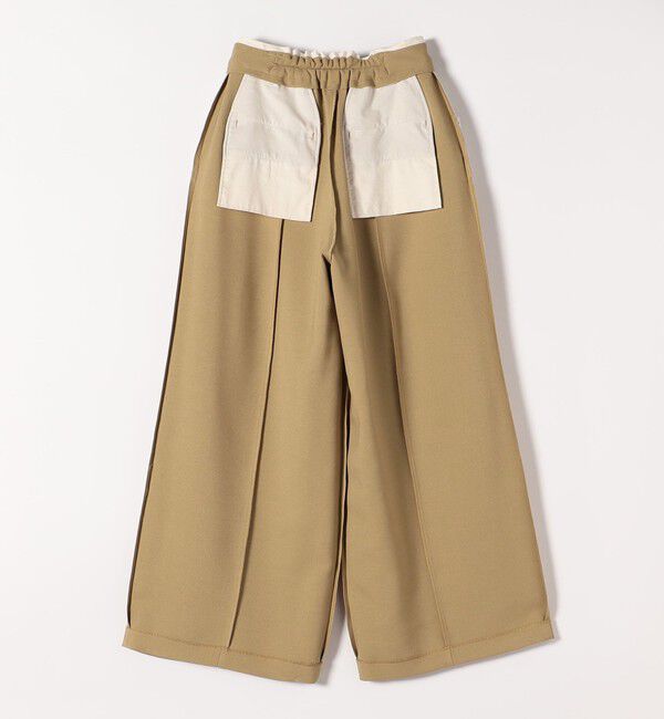 quaranciel「quaranciel:〈洗濯機可能〉ダブルクロス ウエスト ライン タック ワイド パンツ」|その他|