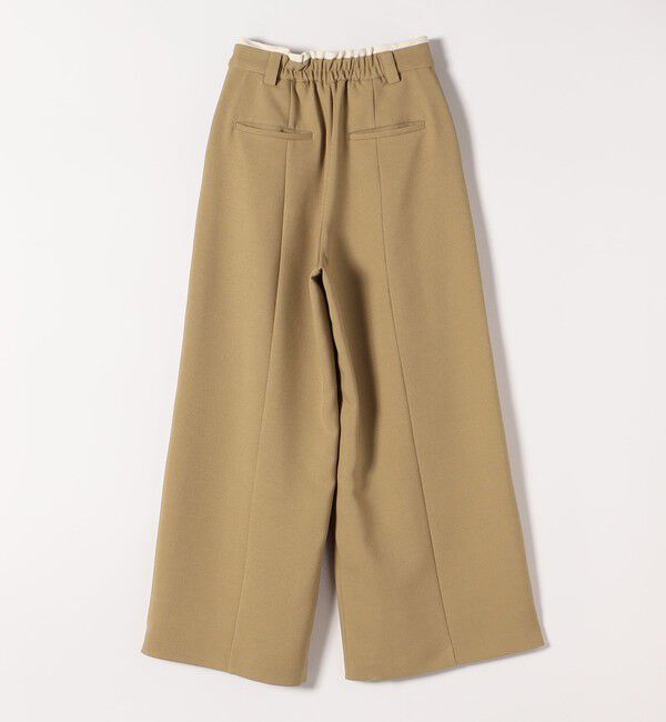 quaranciel「quaranciel:〈洗濯機可能〉ダブルクロス ウエスト ライン タック ワイド パンツ」|その他|