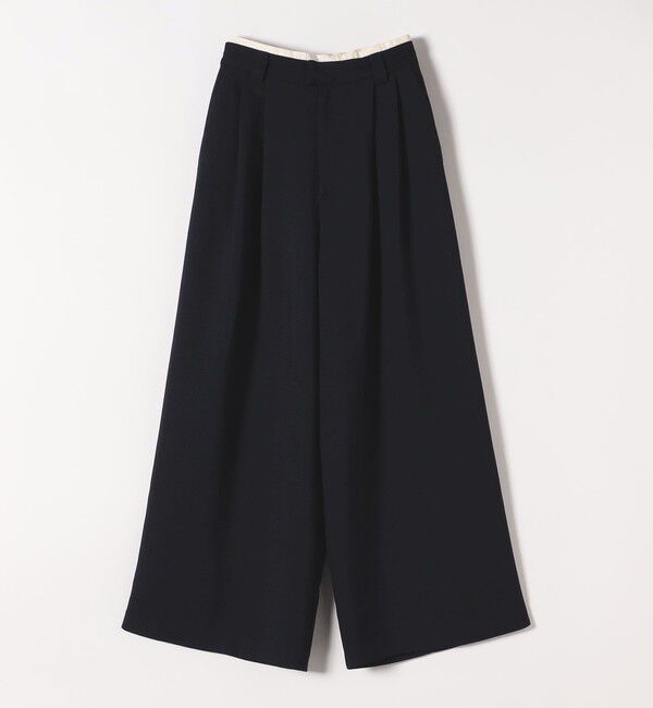 quaranciel「quaranciel:〈洗濯機可能〉ダブルクロス ウエスト ライン タック ワイド パンツ」|その他|