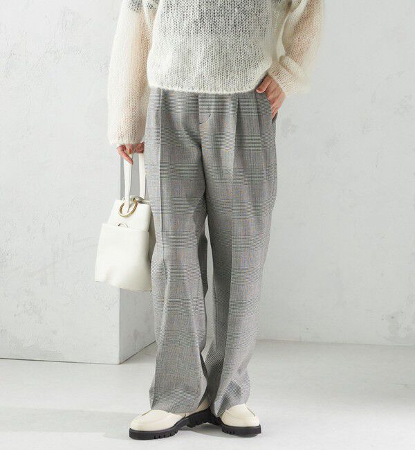 SHIPS for women「〈手洗い可能〉ウォッシャブル ウール タック パンツ」|その他|