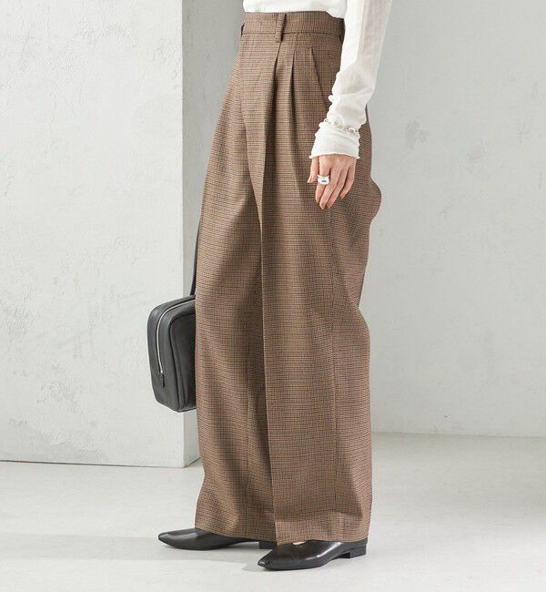 SHIPS for women「〈手洗い可能〉ウォッシャブル ウール タック パンツ」|その他|