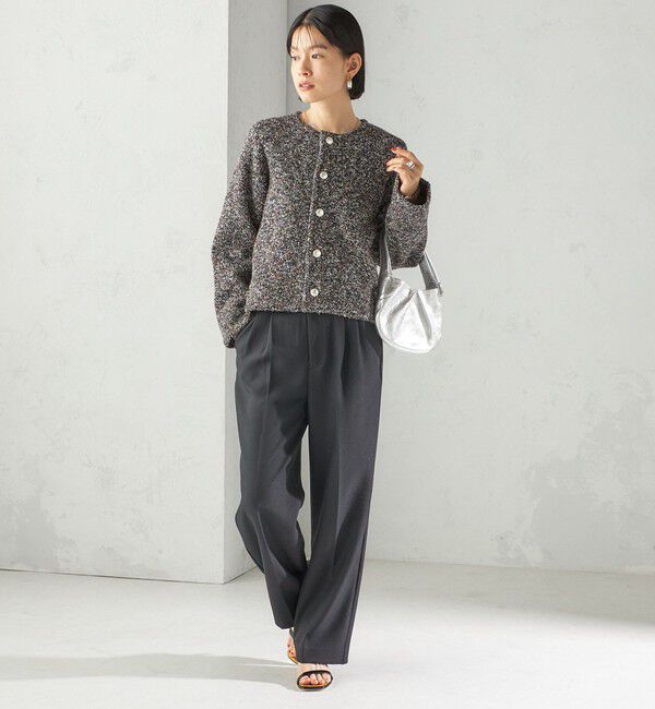 SHIPS for women「〈手洗い可能〉ミックス ヤーン ニット ジャケット」|カーディガン|