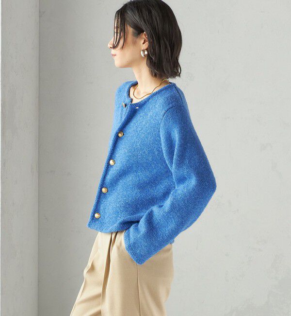 SHIPS for women「〈手洗い可能〉ミックス ヤーン ニット ジャケット」|カーディガン|