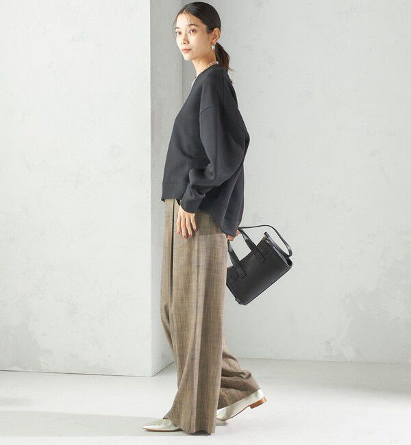 SHIPS for women「〈手洗い可能〉シャンブレー ポケット デザイン ワイド パンツ」|スラックス|