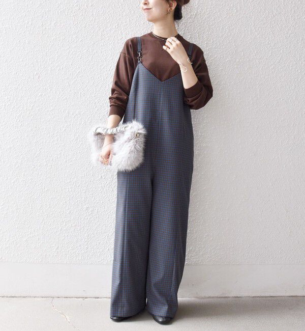 SHIPS any「SHIPS any:〈洗濯機可能〉ガンクラブ チェック サロペット パンツ」|オールインワン|