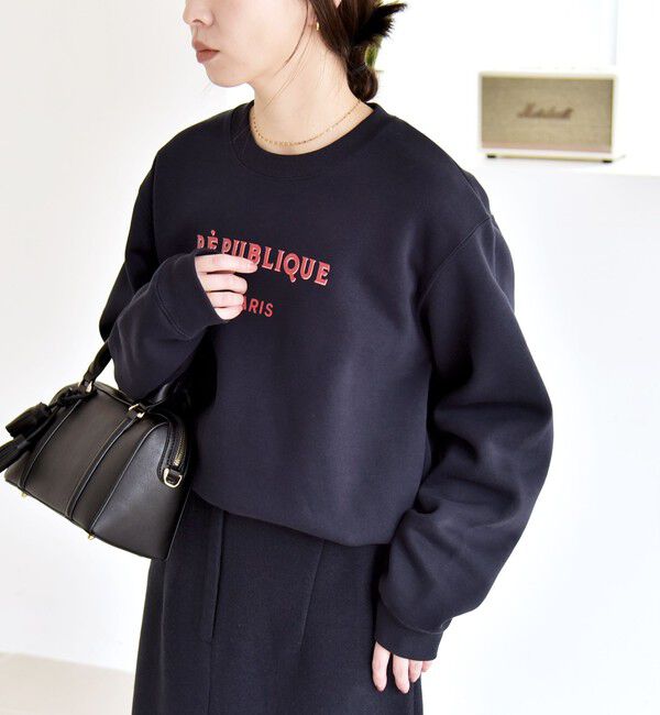 quaranciel「ANGE IN DISGUISE:〈手洗い可能〉デザイン ロゴ プリント スウェット」|スウェット・ジャージ|