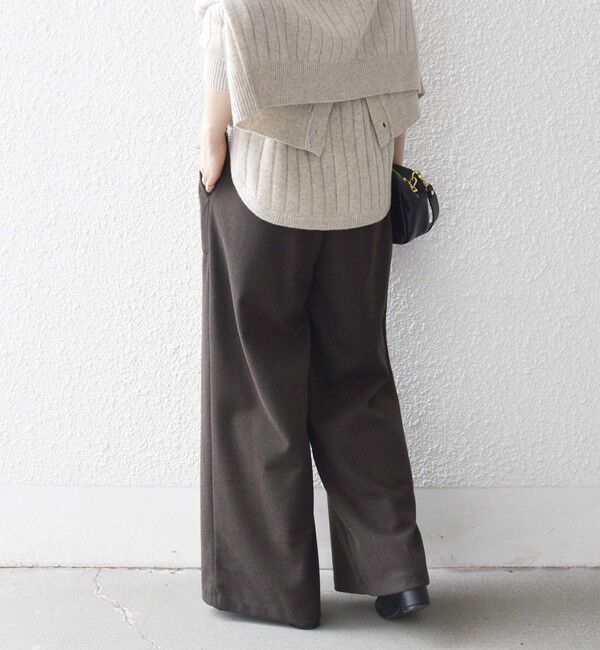 SHIPS any「SHIPS any:〈手洗い可能〉ウォーム イージー ワイド ストレート パンツ」|その他|