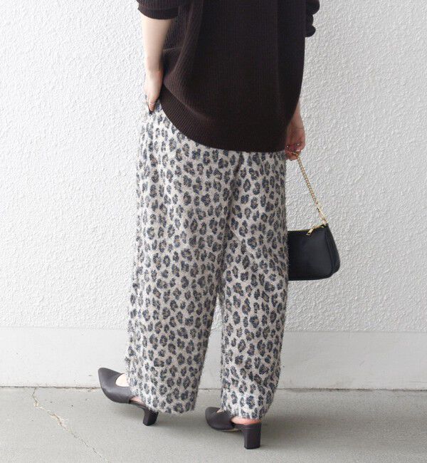 SHIPS any「SHIPS any:〈手洗い可能〉レオパード ジャカード ワイド イージー パンツ」|その他|