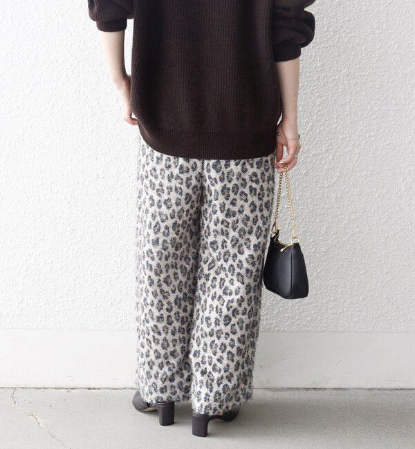 SHIPS any「SHIPS any:〈手洗い可能〉レオパード ジャカード ワイド イージー パンツ」|その他|