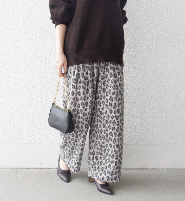 SHIPS any「SHIPS any:〈手洗い可能〉レオパード ジャカード ワイド イージー パンツ」|その他|